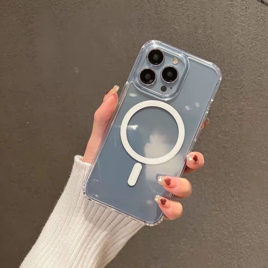MAG.SAFE เคสโทรศัพท์แม่เหล็กโปร่งใส - การป้องกันที่หรูหราสําหรับ lPhone
