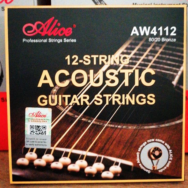 สายกีต้าร์โปร่ง Alice AW4112 ของแท้ 12 สาย