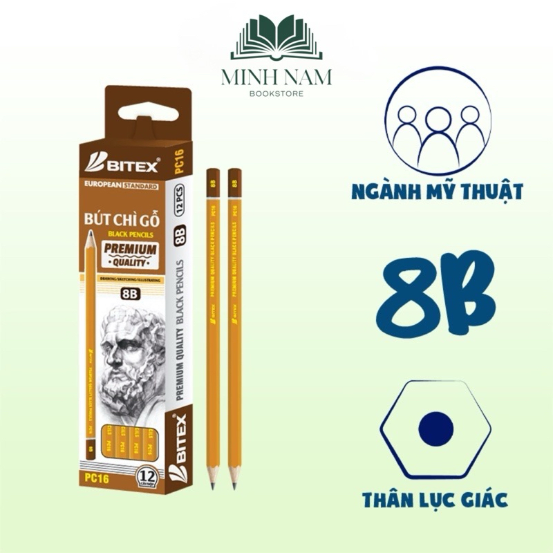 กล่องดินสอ Art Bitex 12 กล่อง 2B / 4B / 6B / 8B