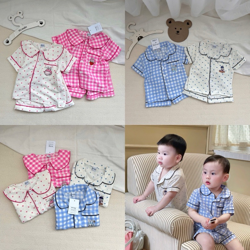 ชุด 2 ชิ้น SLEEVED PIJAMA สําหรับเด็ก