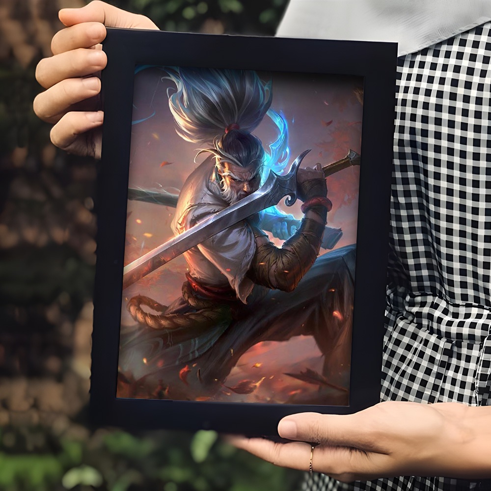 กรอบรูปตั้งโต๊ะ Yasuo, Yasuo League of Legends Skin โปสเตอร์ตกแต่งห้องนอน, สํานักงาน, ห้องเกม
