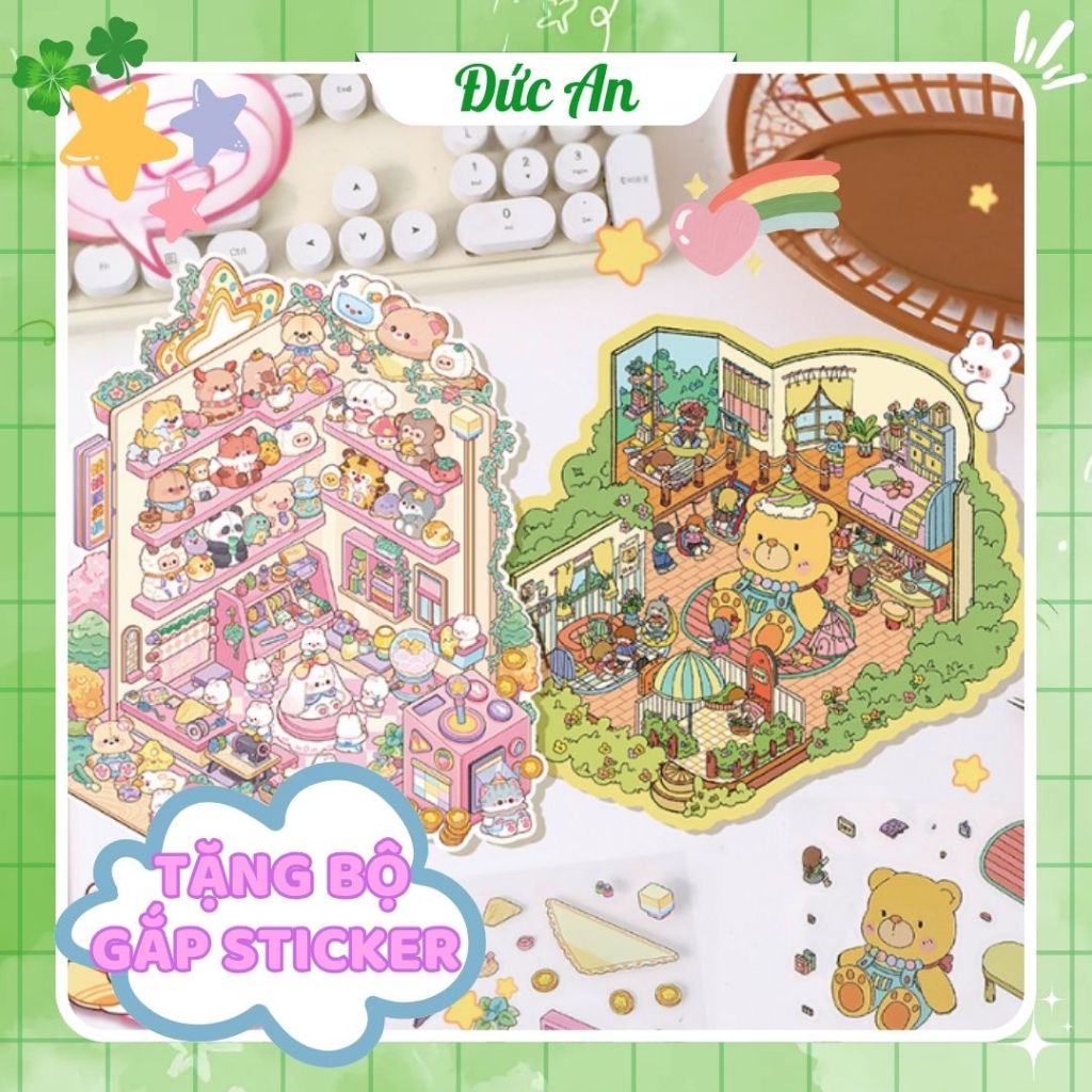 สติ๊กเกอร์ 3D ลายการ์ตูน สติ๊กเกอร์ 3D สติ๊กเกอร์กระต่ายน่ารัก