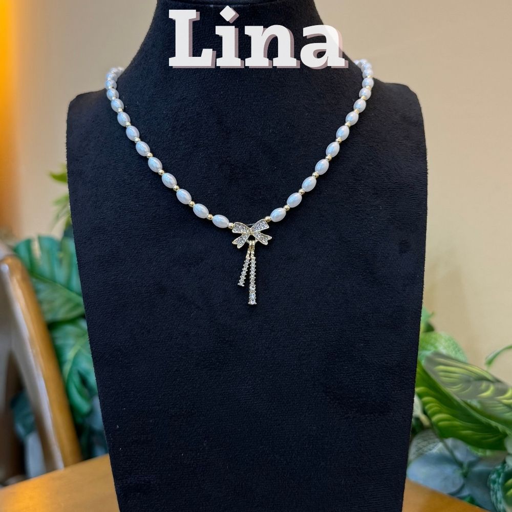 LINA สร้อยคอมุกสไตล์ใหม่แฟชั่นสูง Niche Design Clavicle Chain ผู้หญิง NTB-20