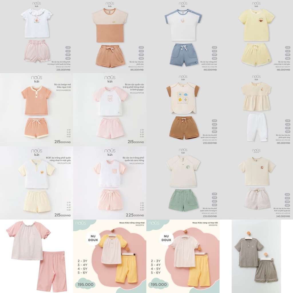 NOUS KIDS - ชุดแขนกุดสําหรับเด็กชายและเด็กหญิง ไซส์ตั้งแต่ 2Y ถึง 6Y - 12A - 2Y 3Y 4Y 5Y - ZZZ - 12A