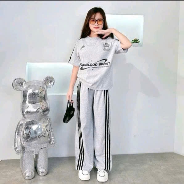 ชุดกีฬาสตรี 3 ลาย ( ADBLOOD PATTERN 2 COLORS BLACK ASH) ขนาดบุคลิกภาพ 9-45 กก. m00 - รูปที่ 3