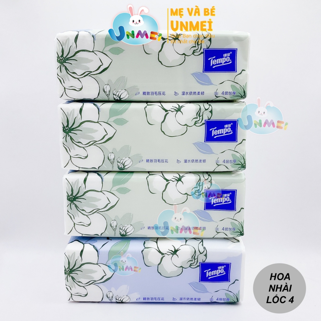 Tempo JASMINE - ล็อต 4 แพ็ค Tempo Softpack Icy Menthol ทิชชู่ 4 ชั้น (90 แผ่น/ 1 แพ็ค)