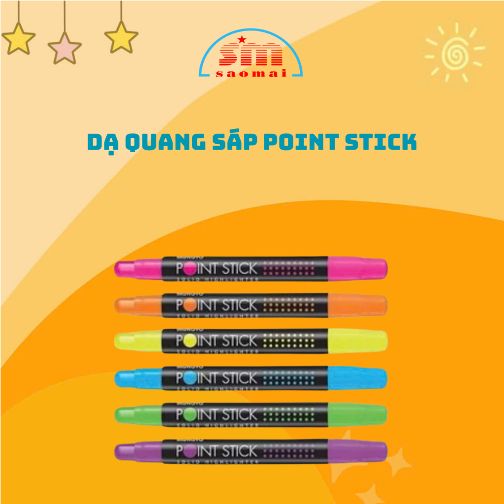 MSH-OG Point Stick Wax Highlighter Pen Sao Mai Stationery V302