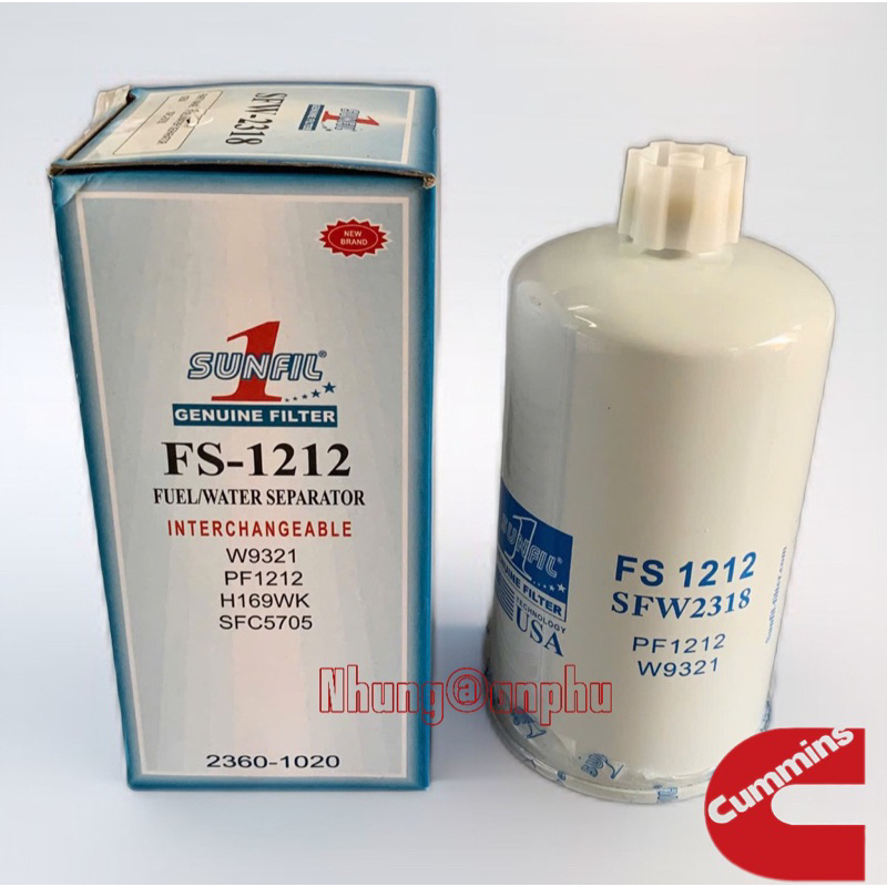 FS1212/SFC5705 / พี558000/ พี551000กรองน้ํามันเครื่องแยกน้ํายี่หร่าคุณภาพ อะไหล่