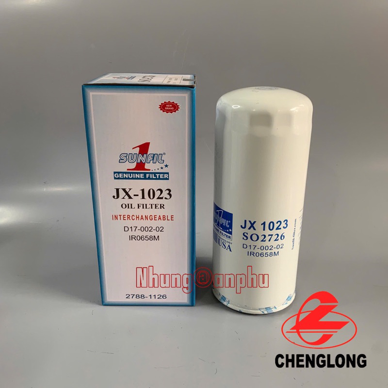 กรองน้ํามันเครื่อง D6114 รหัส JX1023 / JLX-364 JX1023A D17-002-02 HOS/J060 4301012020กป554004 ค-5501