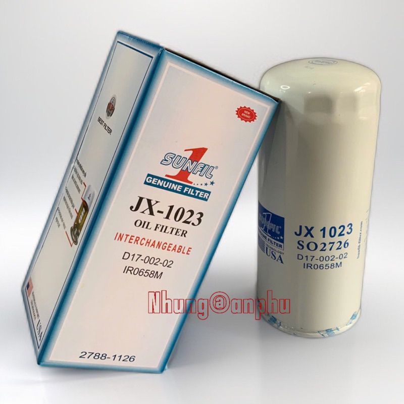 กรองน้ํามันเครื่อง D6114 รหัส JX1023 / LF667 /JLX-JX1023A D17-002-02 HOS/J060 P554004 C-5501 sunfil1