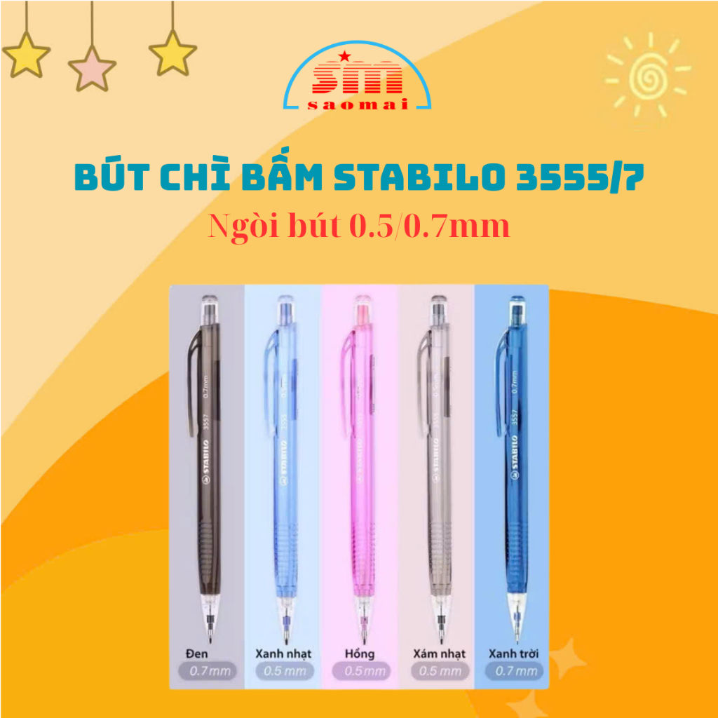 STABILO 3555/7 Pressed Pencil 0.5/0.7mm Sao Mai Stationery