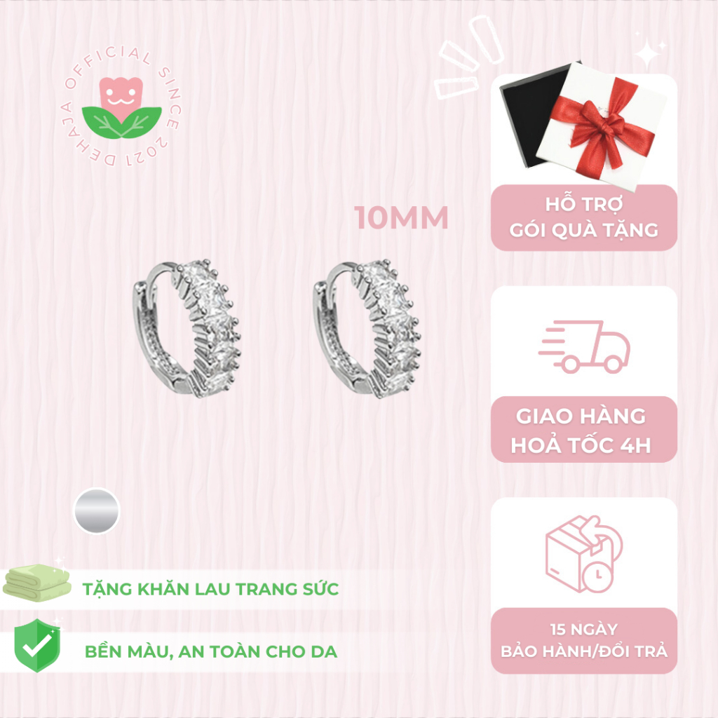 [S925 Silver] รับประกัน 12 เดือน - Small S925 silver Tiny Twinkle ต่างหูสตั๊ดสําหรับเด็กผู้หญิง