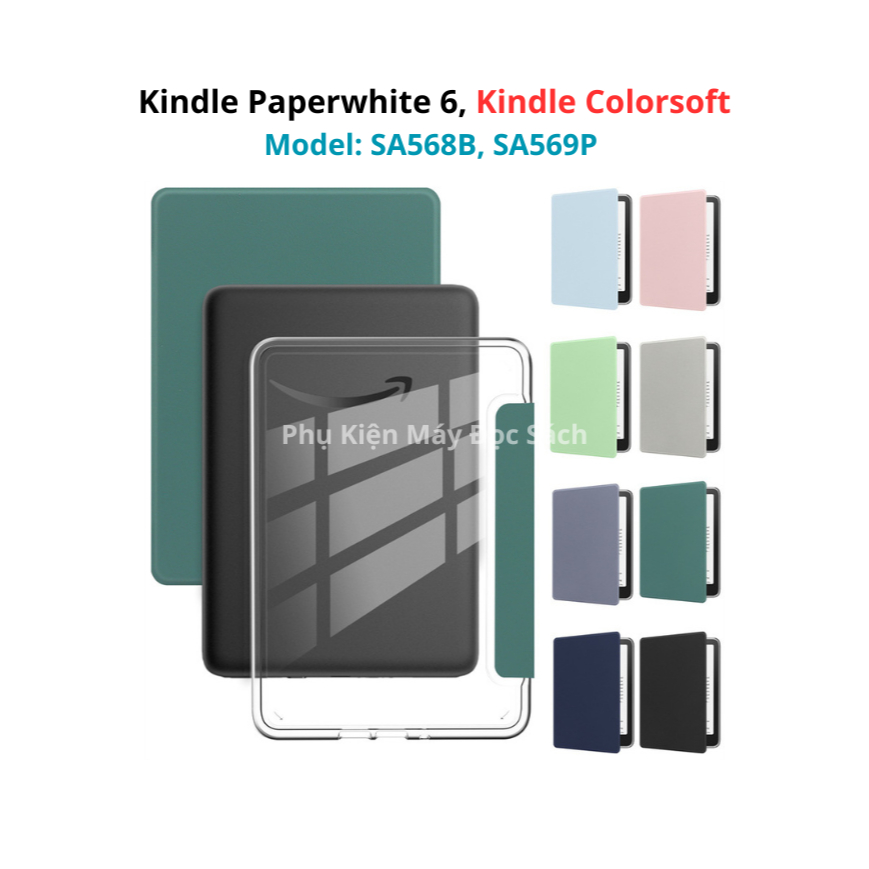 Kindle Paperwhite 6 เคสหนังใส Kindle Colorsoft (รุ่น SA568B, SA569P), เคสคลุม