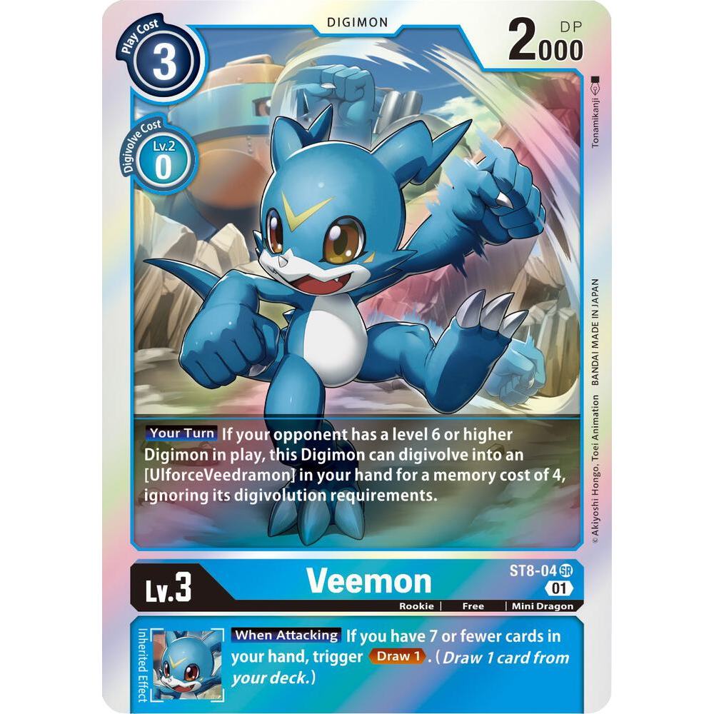 Digimon Card Code ST8-04 - Veemon - Digimon - Super Rare