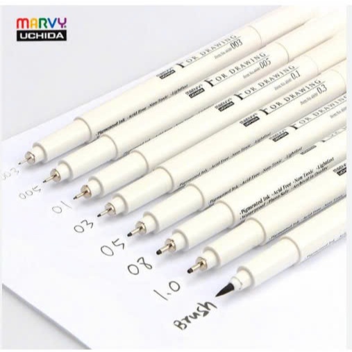 ปากกาวาดภาพ Marvy Uchida 4600 สําหรับการวาดภาพทางเทคนิค สเก็ตช์ และเส้นจุดเข็ม