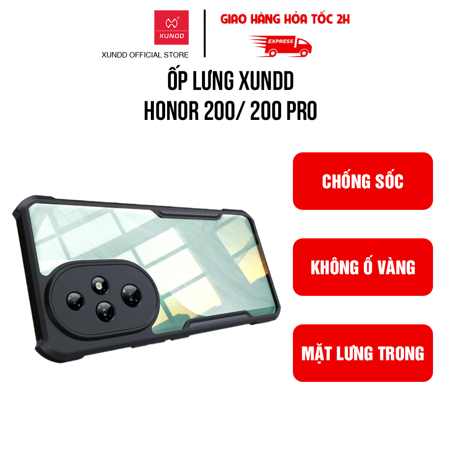 เคส XUNDD Honor 200/ 200 Pro - ขอบ TPU กันกระแทก หลังใส
