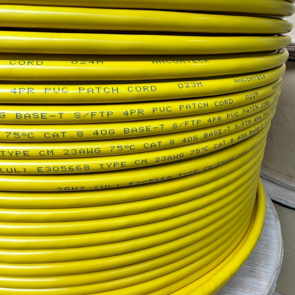 ขายปลีก cat8 สายเคเบิลเครือข่าย CAT8 SFTP Twisted Cable 23AWG ความเร็ว 40G 2000MHz รองรับ PoE, ACT-8