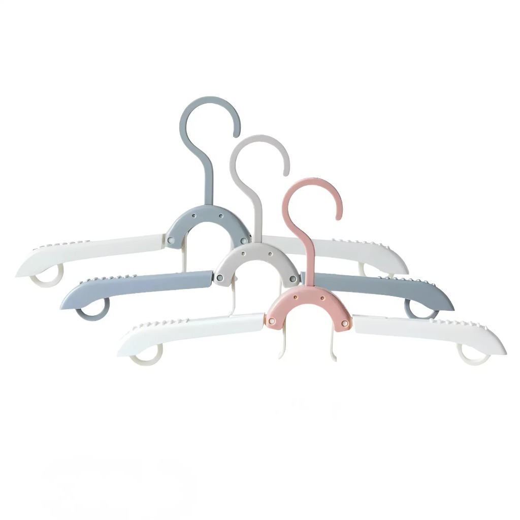 [มูลค่าสูงสุด] ไม้แขวนเสื้อ LS1-0657-470 สมาร์ทพับสะดวกสําหรับการเดินทางสีสุ่ม