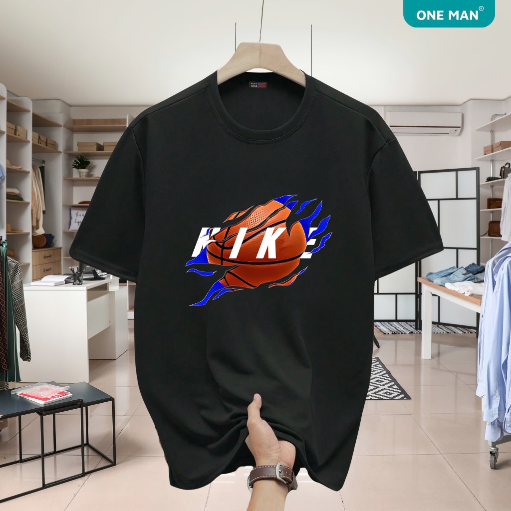 ONE MAN เสื้อยืดคอกลมผ้าฝ้ายนําเข้าสําหรับผู้ชายและผู้หญิง นุ่ม สบาย สไตล์บุคลิกภาพแบบไดนามิก unisex