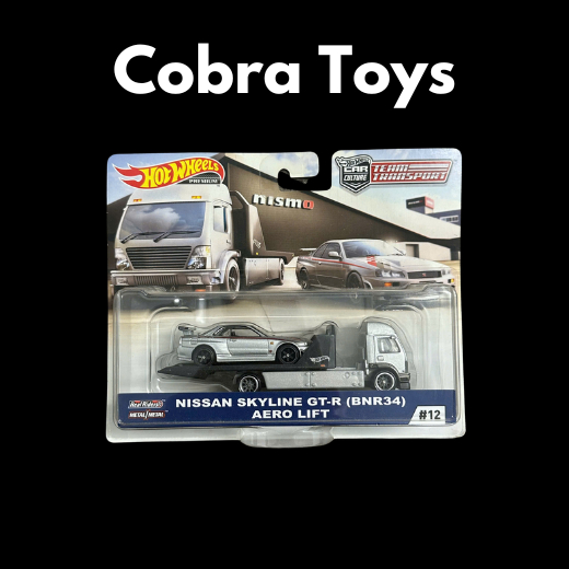 [ PREMIUM ] ขนส่งทีม NISSAN SKYLINE GT-R (BNR34) AERO LIFT - Cobra Toys - Hot Wheels PREMIUM - รถโมเ