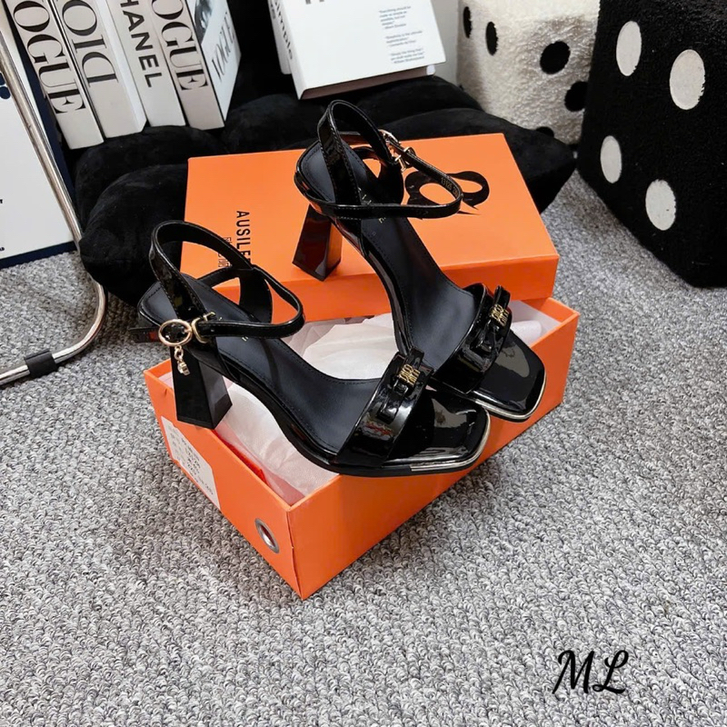 รองเท้าแตะ Miumiu QCCC Fullbox Shiny Bow