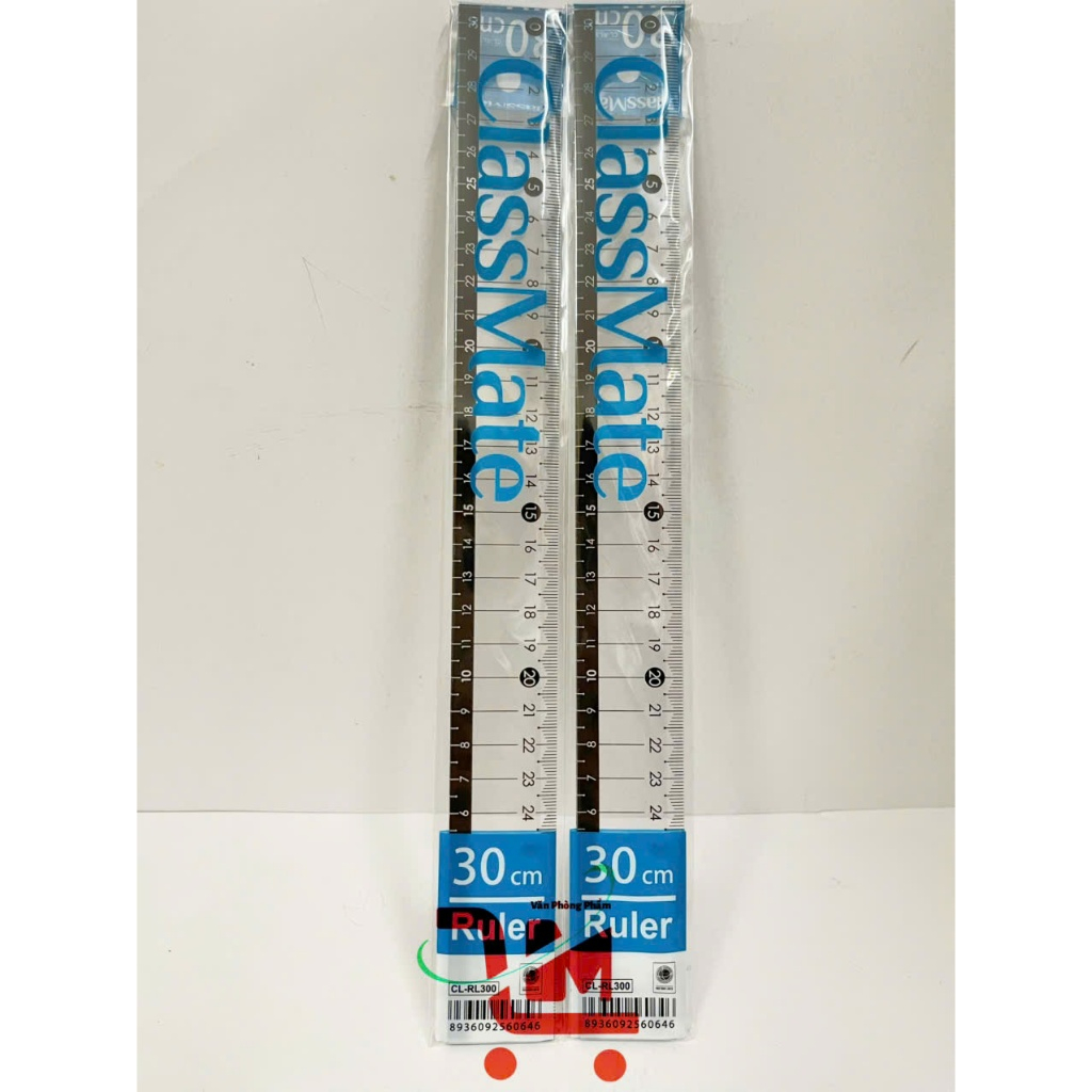 Combo 2 ไม้บรรทัดตรง 20 ซม.,30 ซม. CLASSMET LR200/LR300 พลาสติกใส ฉากกั้นใส ของแท้ ไม้บรรทัดอย่างดี