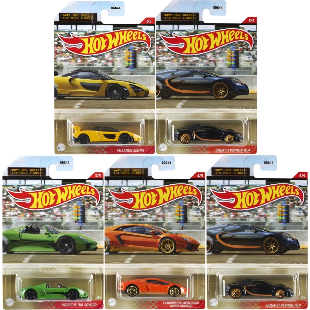 Hot Wheels 1/4 Mile Finals Complete Set 5 Cars - Cobra Toys - Hot Wheels - 1:64 รุ่นรถยนต์