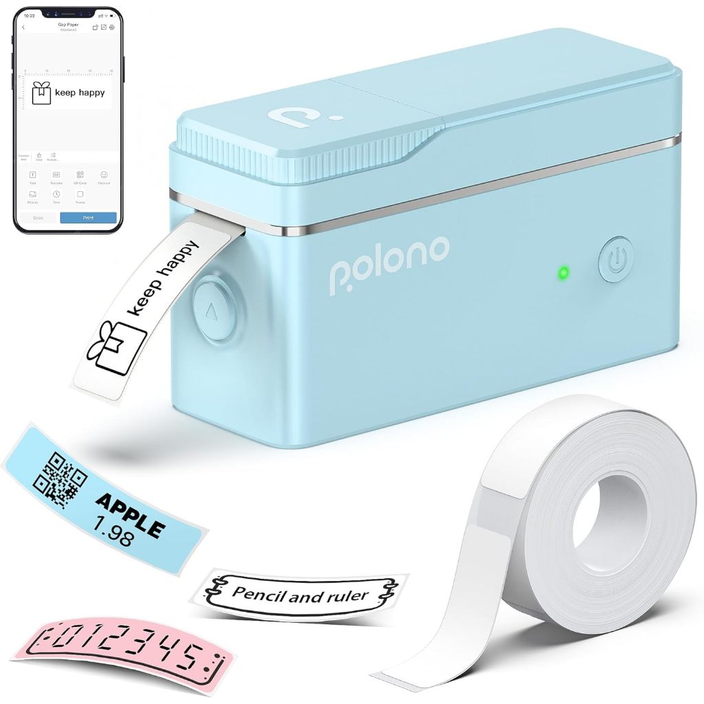 POLONO P31S เครื่องทําฟองสบู่พร้อมเทป เครื่องพิมพ์ความร้อนแบบพกพา ลําโพงบลูทูธพกพา