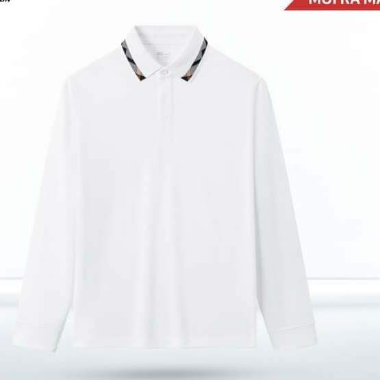 Pigofashion Zpg-ADT10 เสื้อยืดคอปกแขนยาวผู้ชายทําจากผ้าฝ้ายคุณภาพสูง เลือกสีได้ TH POLOMEN