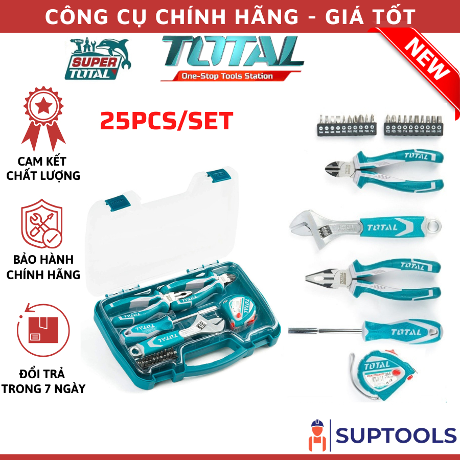 ชุดเครื่องมือมือ 25 ชิ้น TOTAL THKTHP90256 (เครื่องมือ)