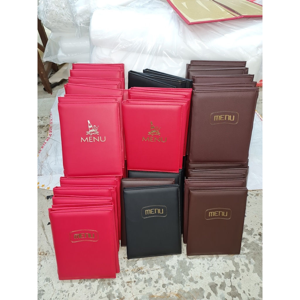 LEATHER MENU COVER 10-50 LEAF A5 TH (17x23cm) หนังสือเมนู