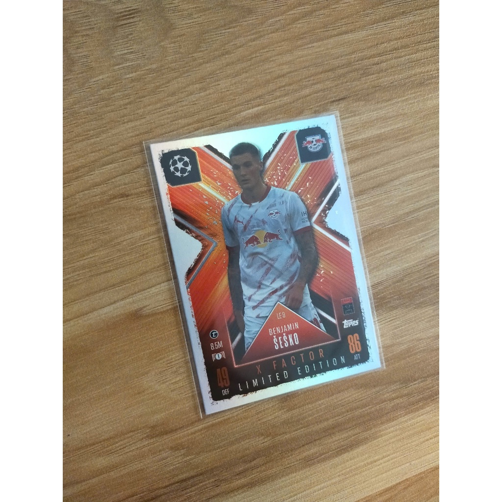 Topps Match Attax 24/25 EXTRA X Factor Limited Edition การ์ดฟุตบอล Benjamin Sesko - Bundesliga - RB 