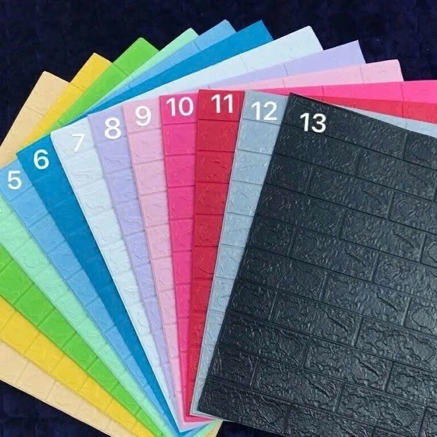 โฟมสติ๊กเกอร์ติดผนัง 3D กันความชื้นราคาถูก ขนาด 70x77CM XR112