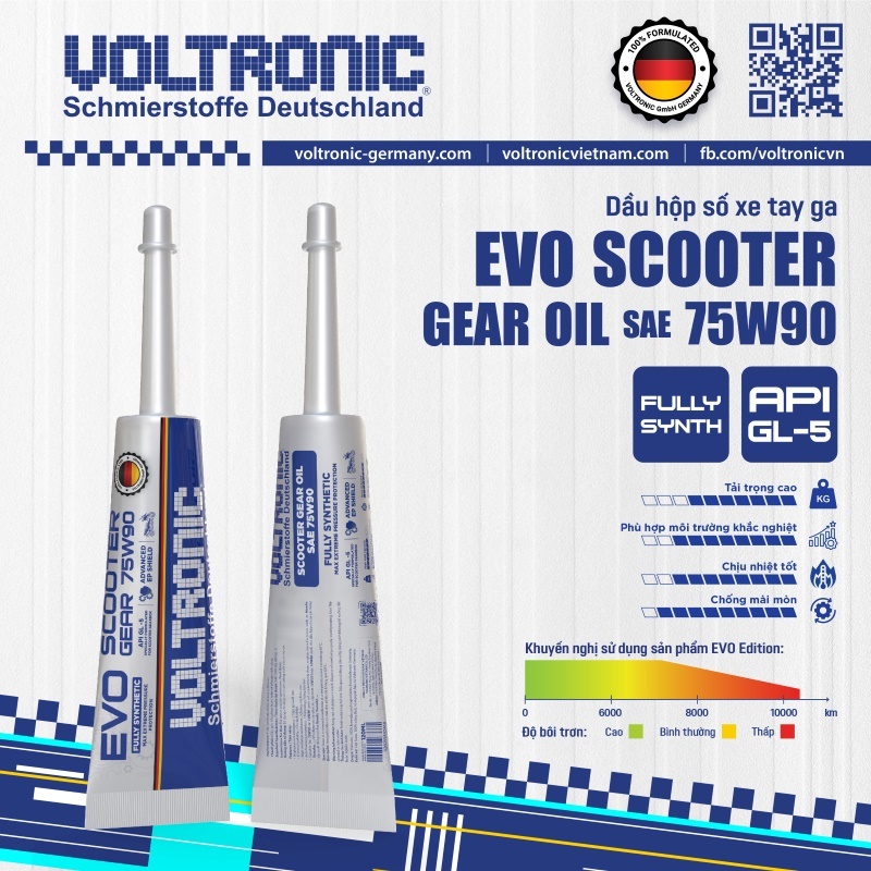 น้ํามันเกียร์สกู๊ตเตอร์ Voltronic Evo 75W-90 - 120ml