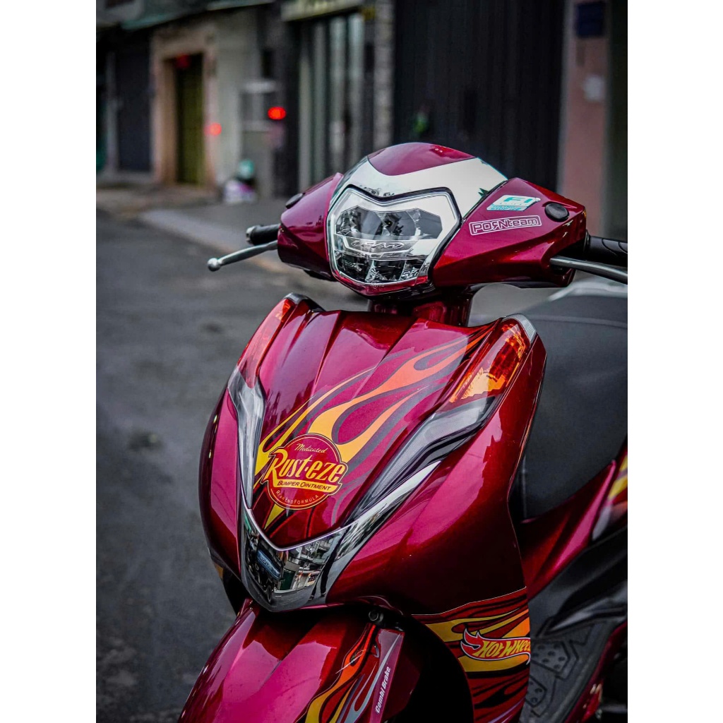LEAD RED FIRE RED REMOVABLE สติ๊กเกอร์ DECAL3 LAYER กันน้ําสูง ADHESIVE
