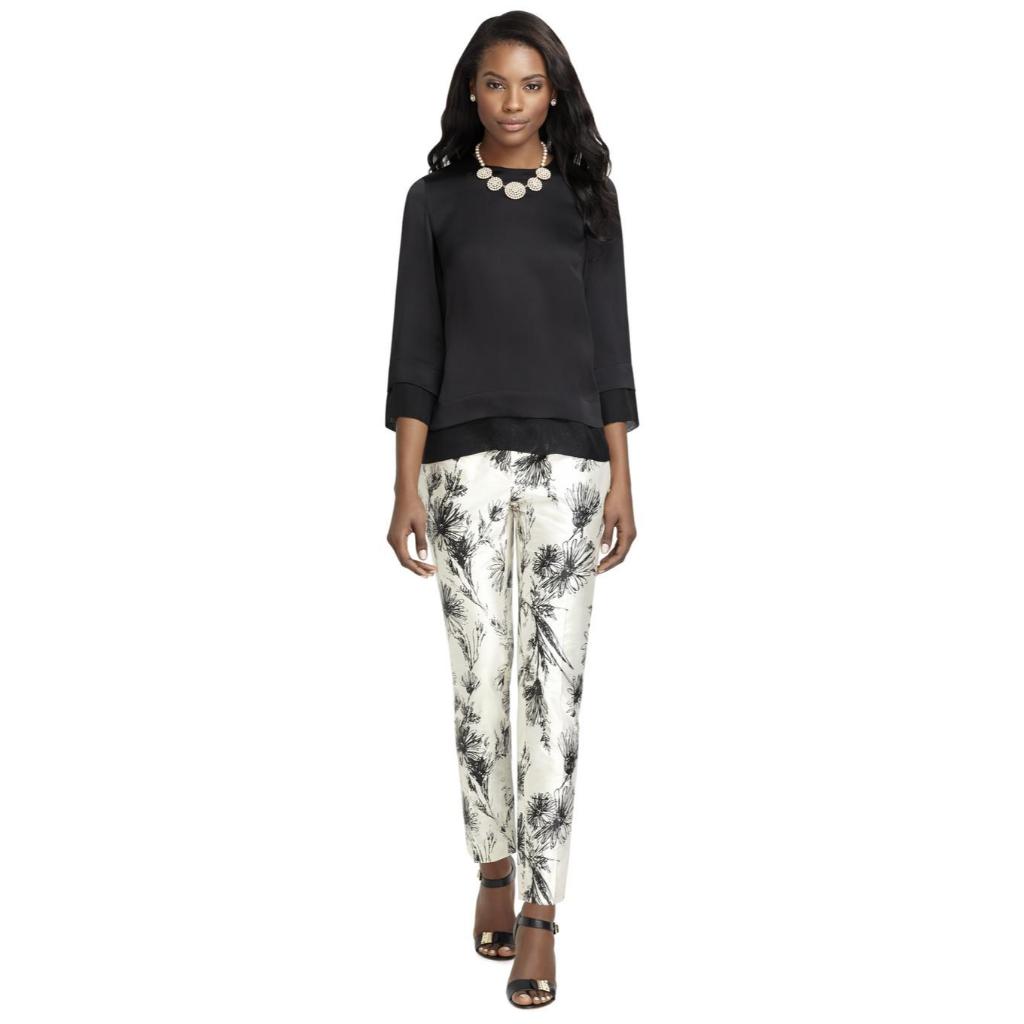 กางเกง Brooks Brothers PNT SILK FLORAL PRT BIRCH WU00181