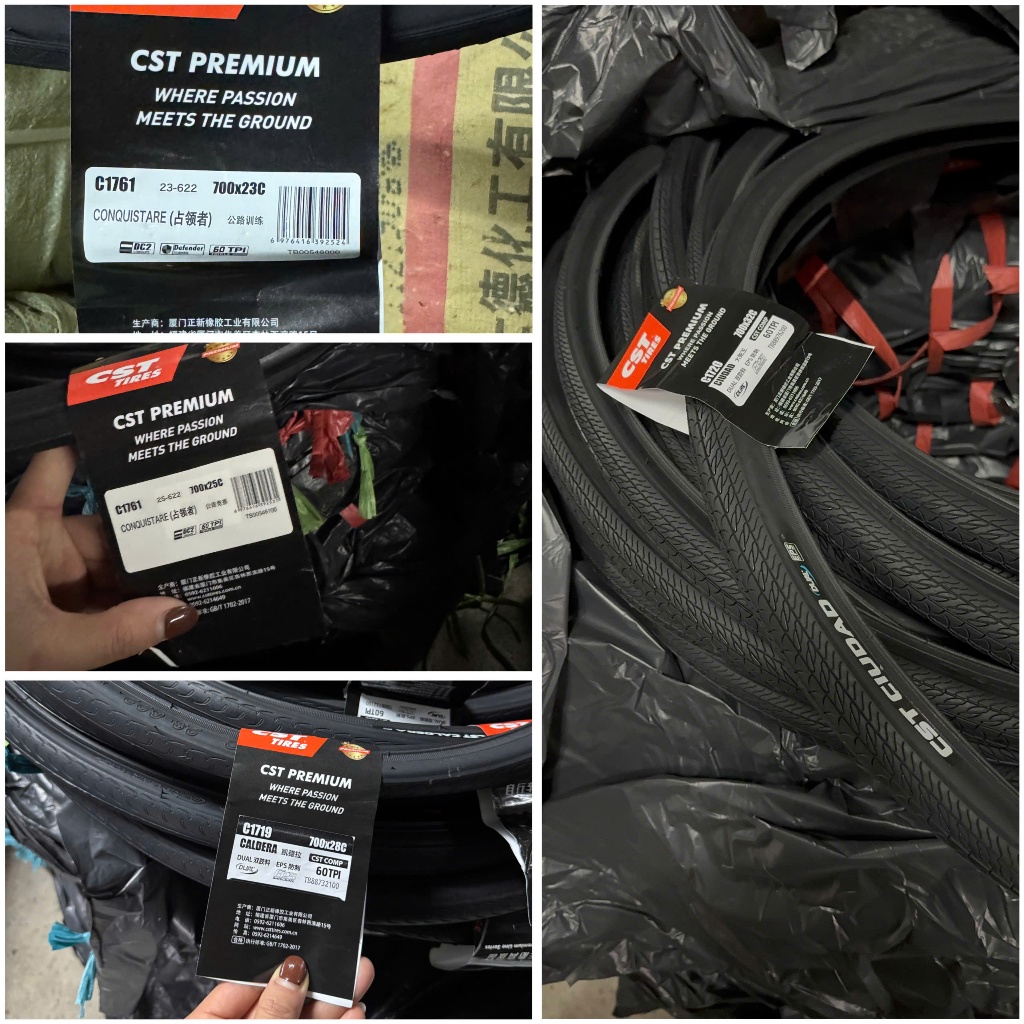 ยางรถจักรยาน (ยาง) 700x23c, 700x25c, 700x28c, 700x32c, ยางรถจักรยานที่ทนทานต่อการสึกหรอ CST คุณภาพสู