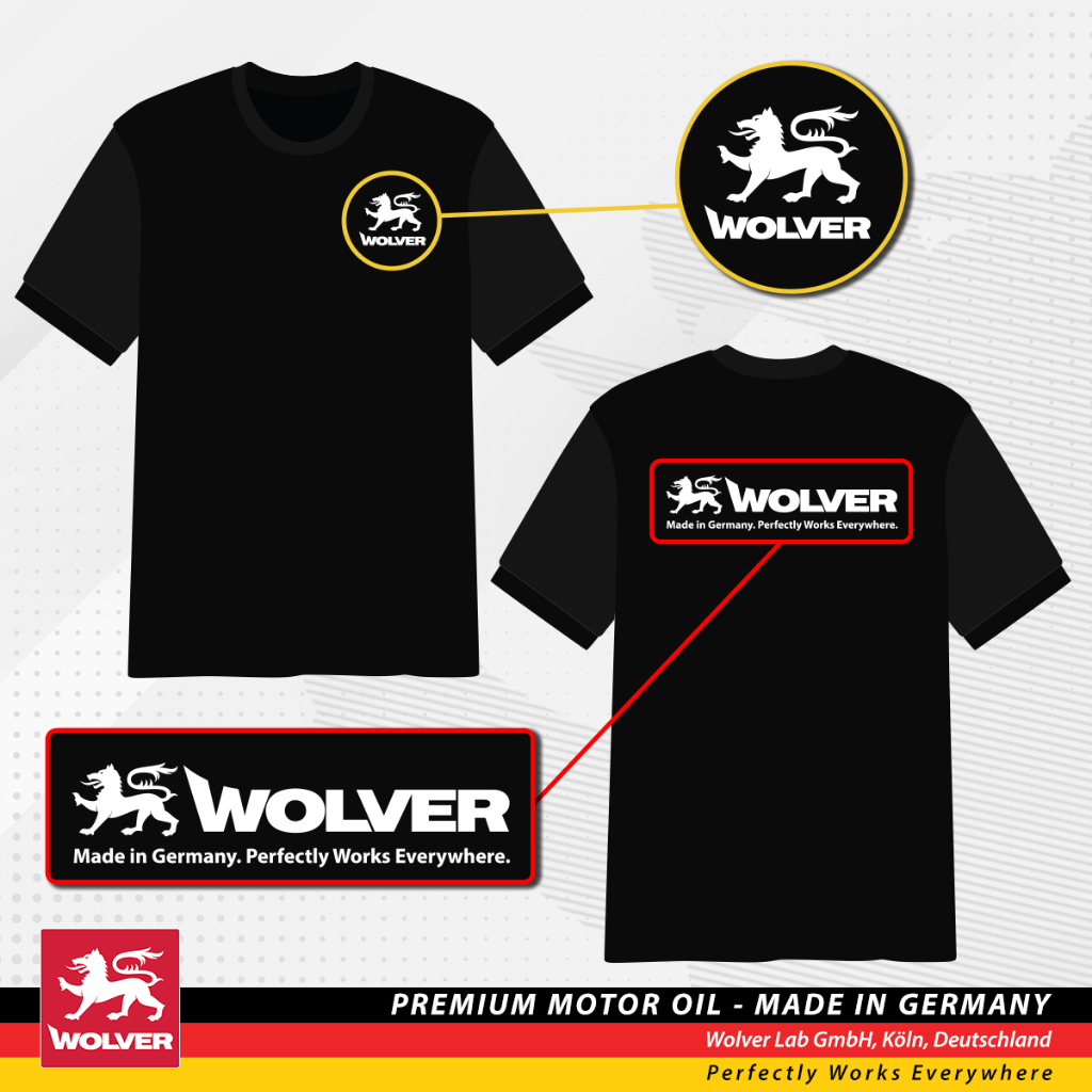 ของขวัญ VIP - เสื้อยืดสีดํา Wolver Basic 2025 - โลโก้แบรนด์ Wolver - เสื้อเชิ้ตแขนสั้นเท่ๆ