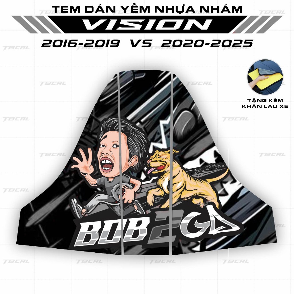 BDB Vision 2016>2025 MS015 สติ๊กเกอร์เอี๊ยมพลาสติกหยาบ