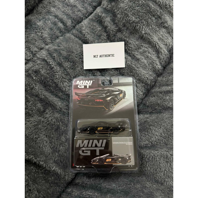 MiniGT Lamborghini Aventador SVJ 63 Roadster Nero Aldebaran การ์ด