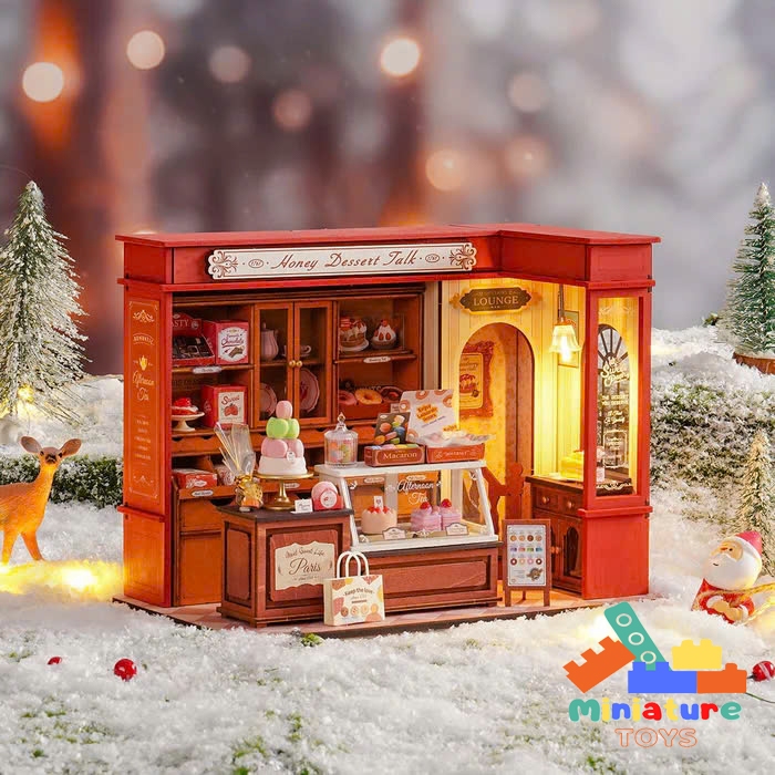 [เวอร์ชันภาษาอังกฤษ] บ้านตุ๊กตาไม้ DIY Robotime Rolife Miniature House Kit | Money Dessrt Talk DG168