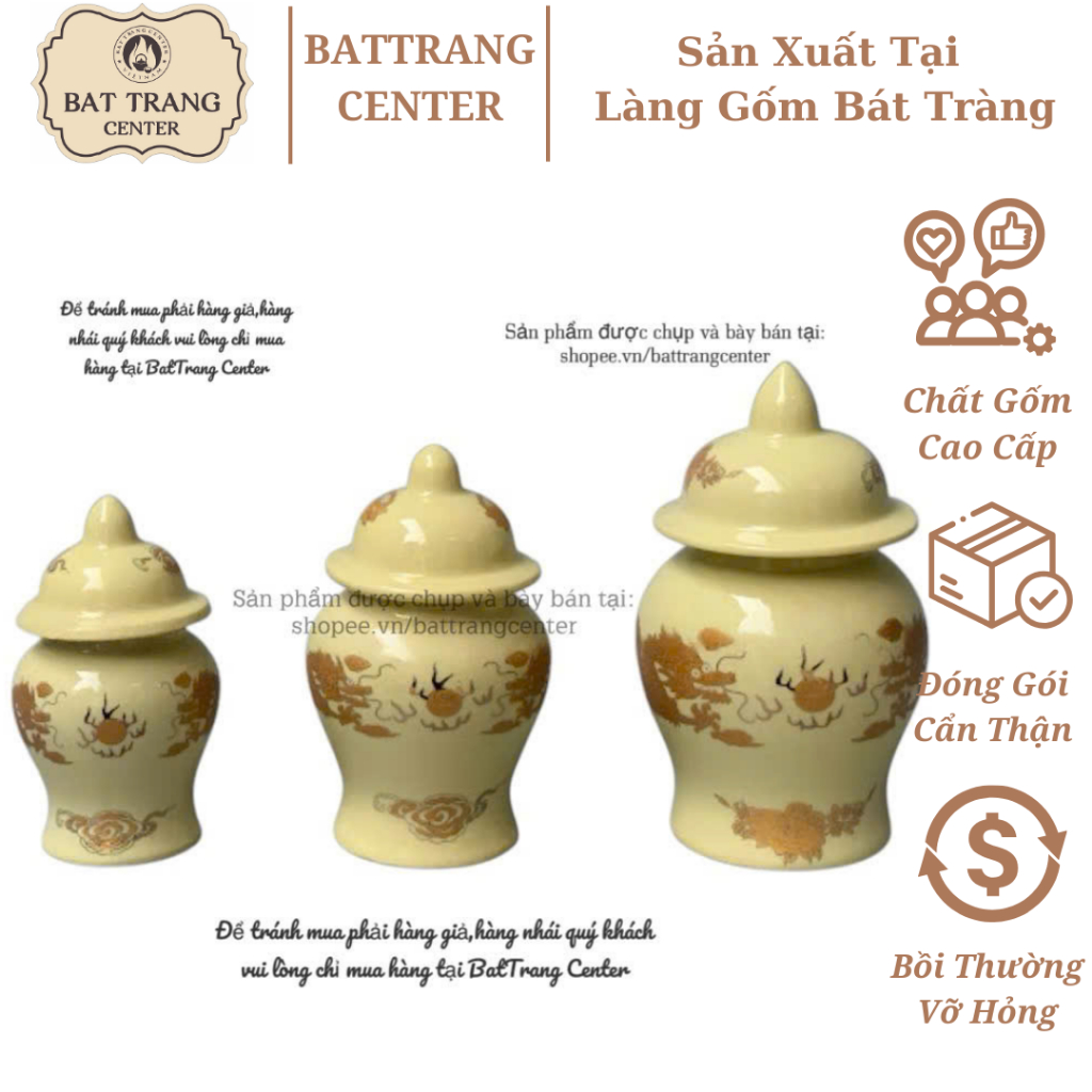 (3 ขนาด) Choe, Chum, Jar of rice salt water-บูชาตกแต่งเทพเจ้าแห่งความมั่งคั่ง, Family Immortals - CR