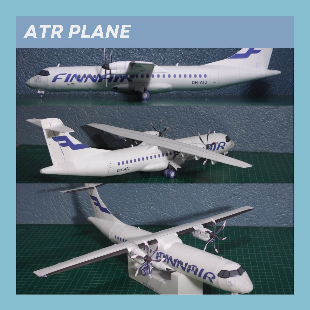 Paper Models of Finnair Airlines ATR 42/72 เครื่องบินเชิงพาณิชย์; นิวซีแลนด์, KLM, FedEX, DHL, LOT,...