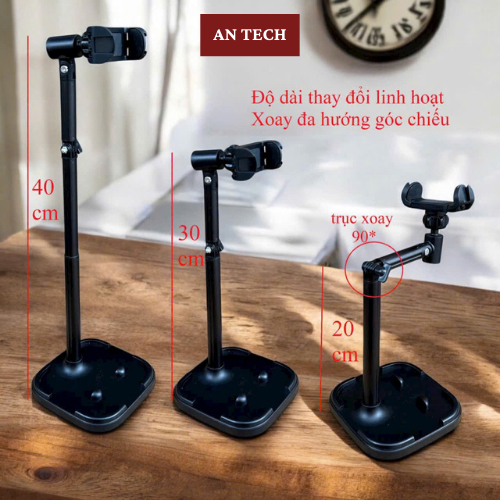 ที่วางโทรศัพท์, คลิปหนีบโทรศัพท์ Livestream JC001, ปรับความสูงได้, มุมบันทึก, วีดีโอคอล AN TECH
