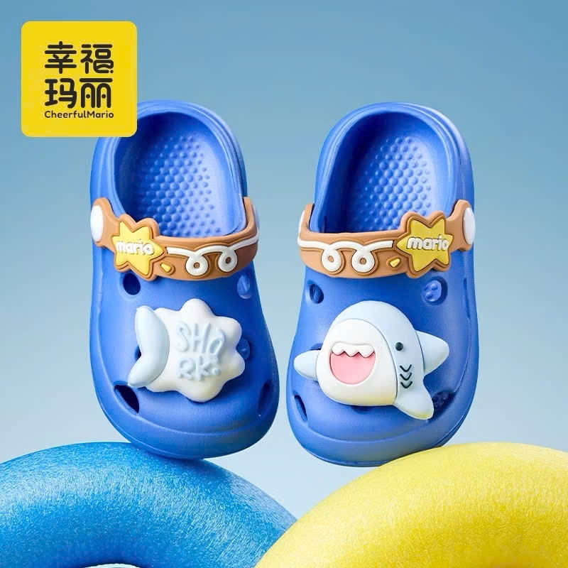 Cheerful Mario QL-9855C รองเท้าแตะเด็ก cross-fit สําหรับเด็กชายและเด็กหญิง ไฟสุดๆ กันลื่น SM15 ของแท