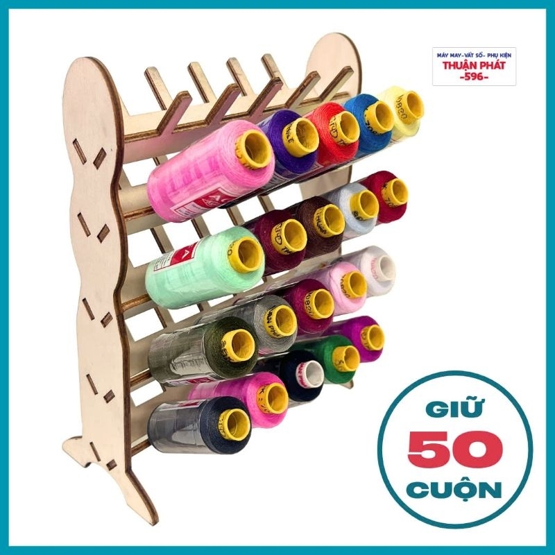 WOODEN SHELF CAN KEEP 50 SMALL ROLLS OF FAMILY THREAD