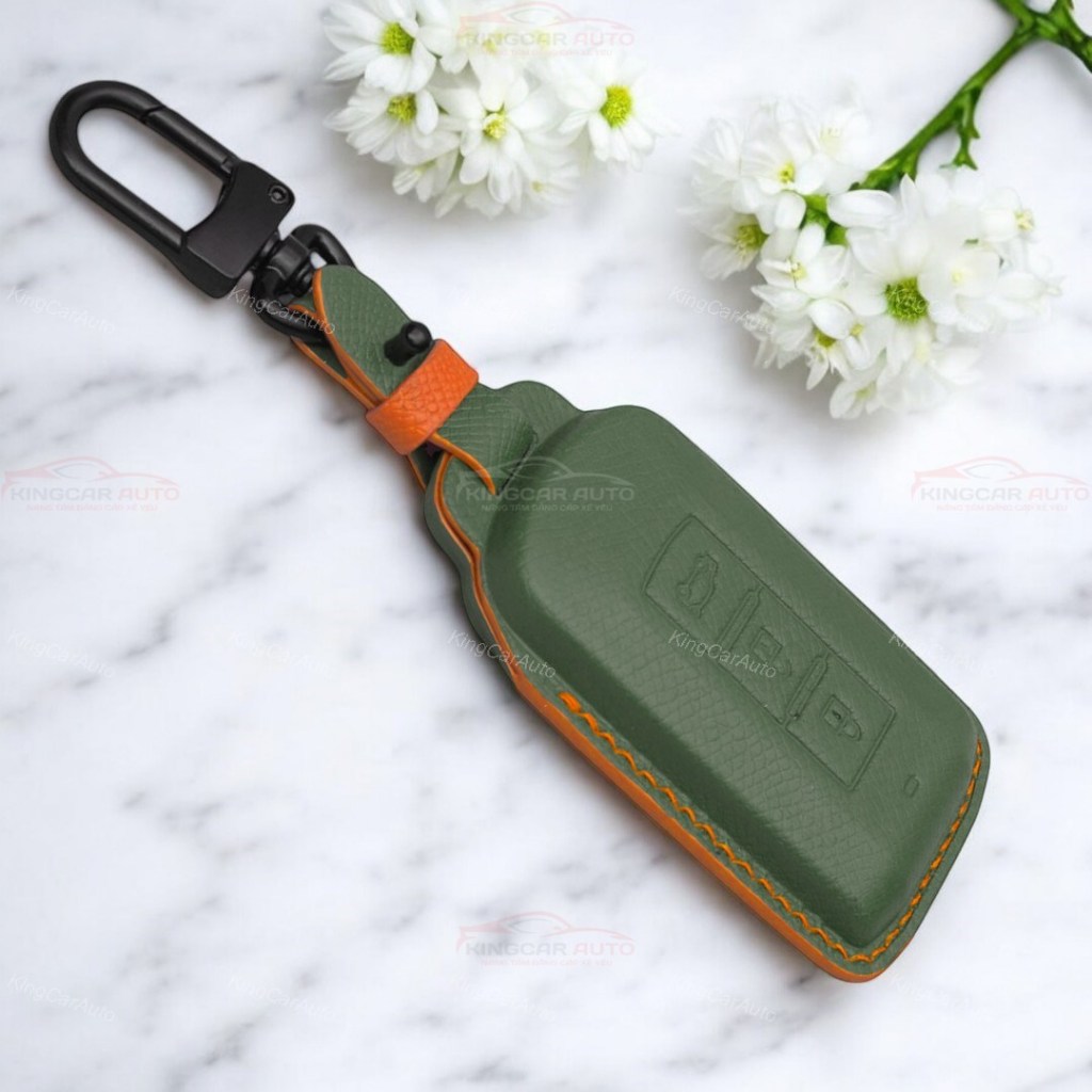 70 ซองกุญแจรถ Moss-Orange-Leather, Mitsubishi Xpander, Outlander, Triton, Attrage, Xforce, Pajero Sp