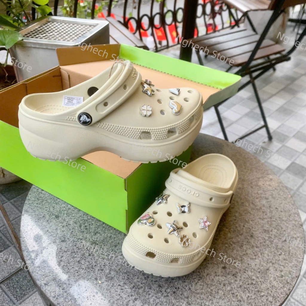 Cross Classic Sandal Crush Clog สําหรับผู้หญิงพร้อมรองเท้าส้นสูง 5 ซม