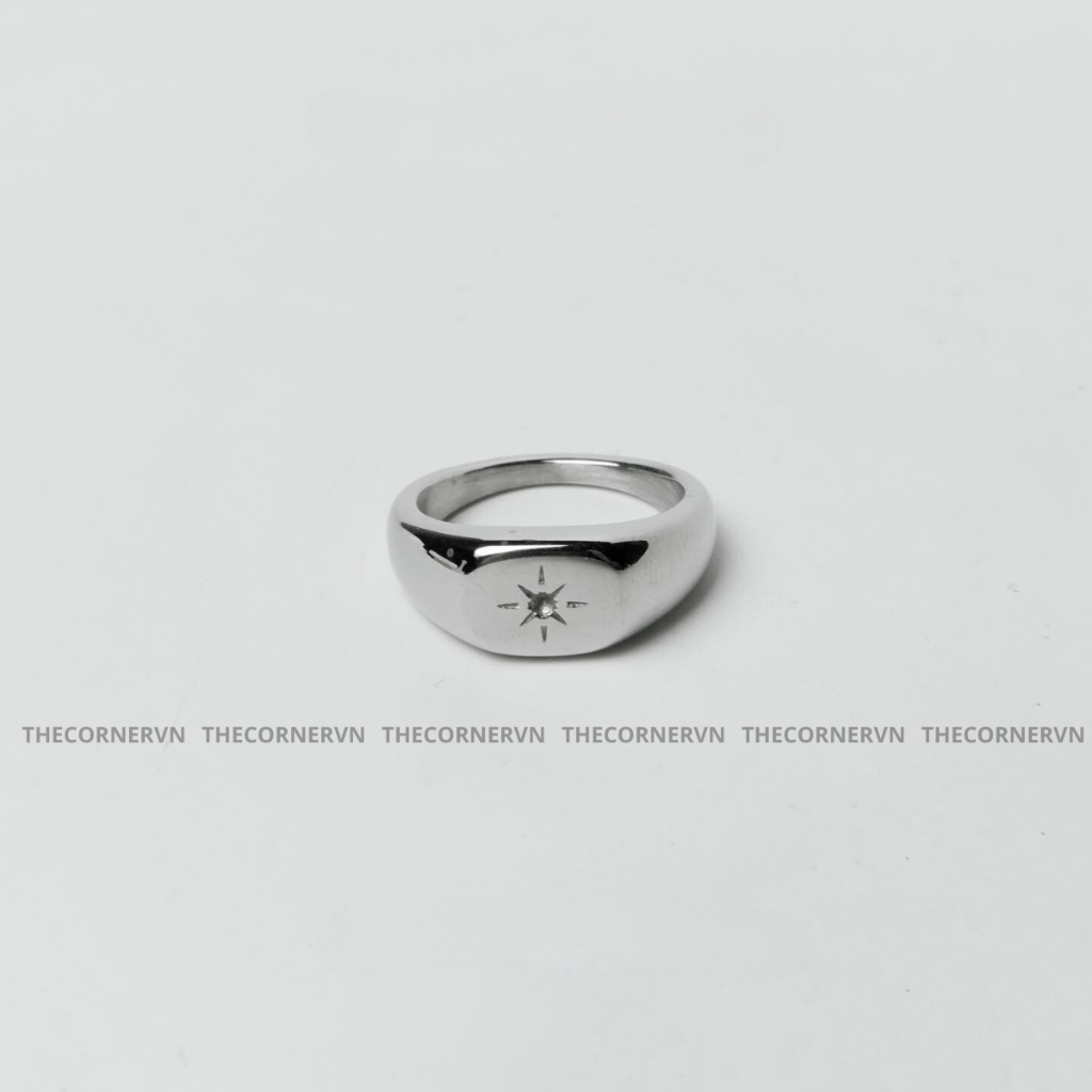 Sun Signet Ring สแตนเลสเหล็กไทเทเนียม JMR-03