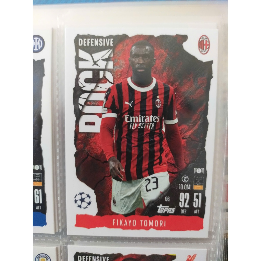 Topps Match Attax 24/25 EXTRA Defensive Rock Fikayo Tomori Football Card - AC Milan